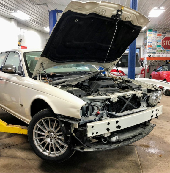 Car being worked on